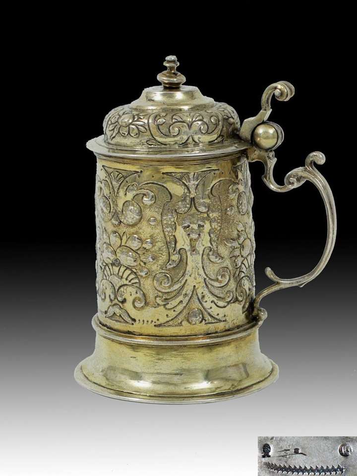 Silver Gilt German Tankard of the Baroque Period